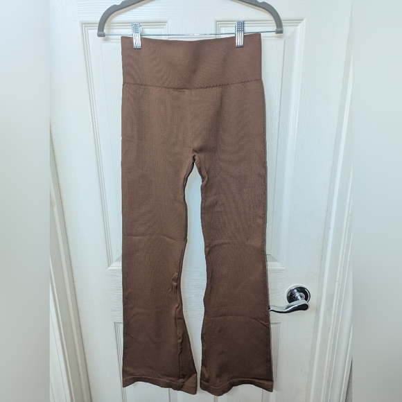 OQQ Brown Fit & Flare Women's Leggings L - Picture 4 of 5